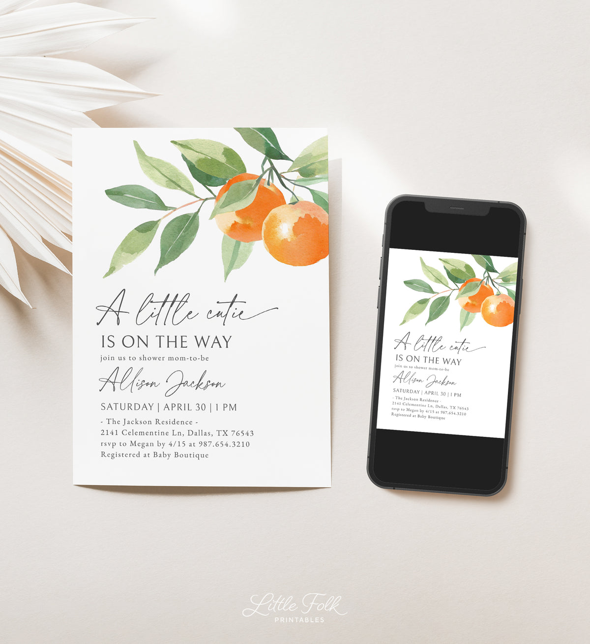 Little Cutie Baby Shower Invitation