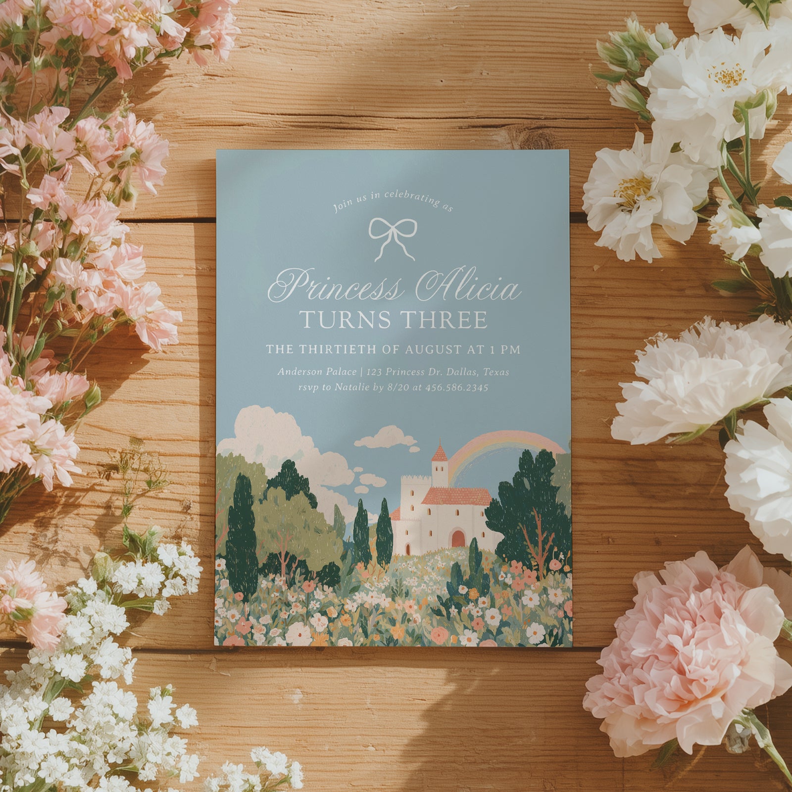 Princess Fairytale Birthday Invitation Template