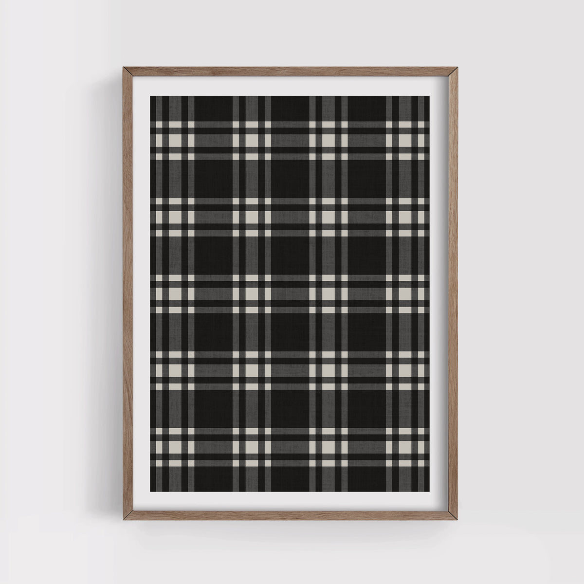 Black Plaid Print