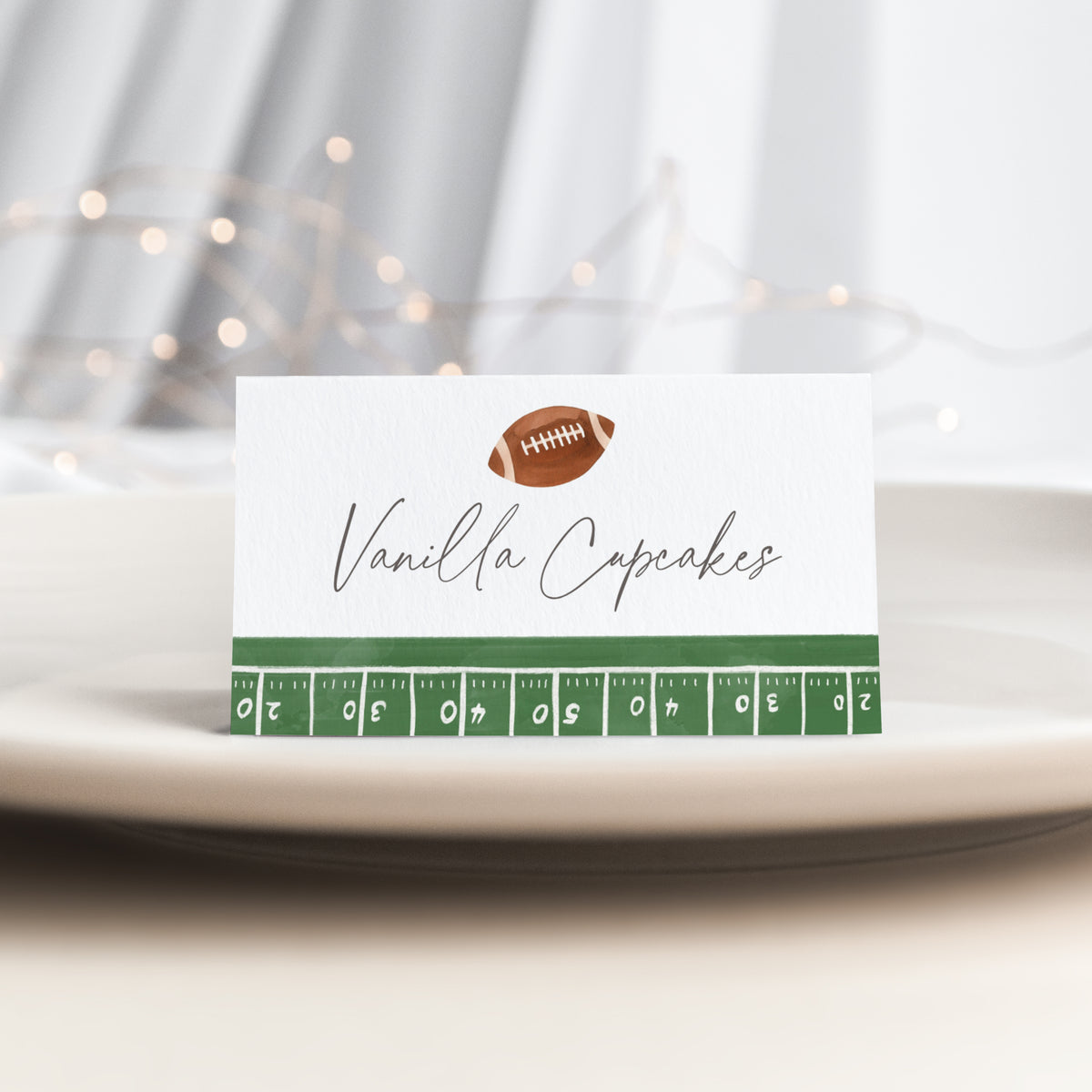 Football Tent Card Template