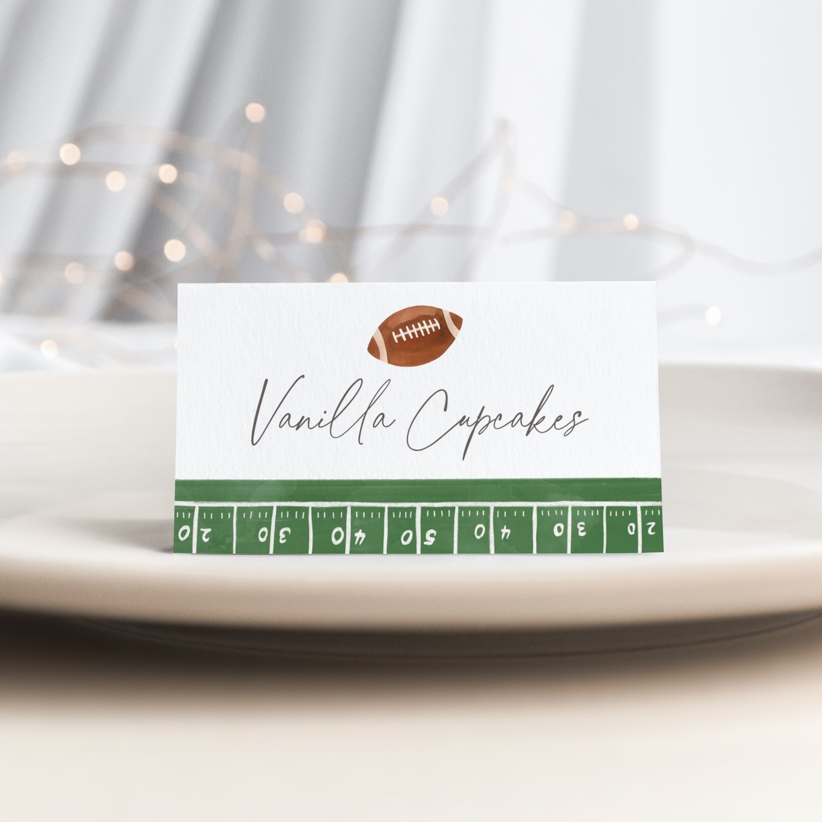 Football Tent Card Template