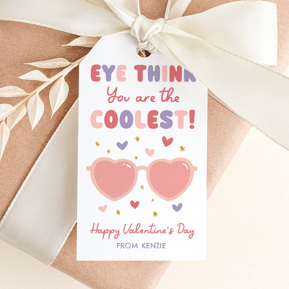 Eye Think You're the Coolest Valentine's Tag Template
