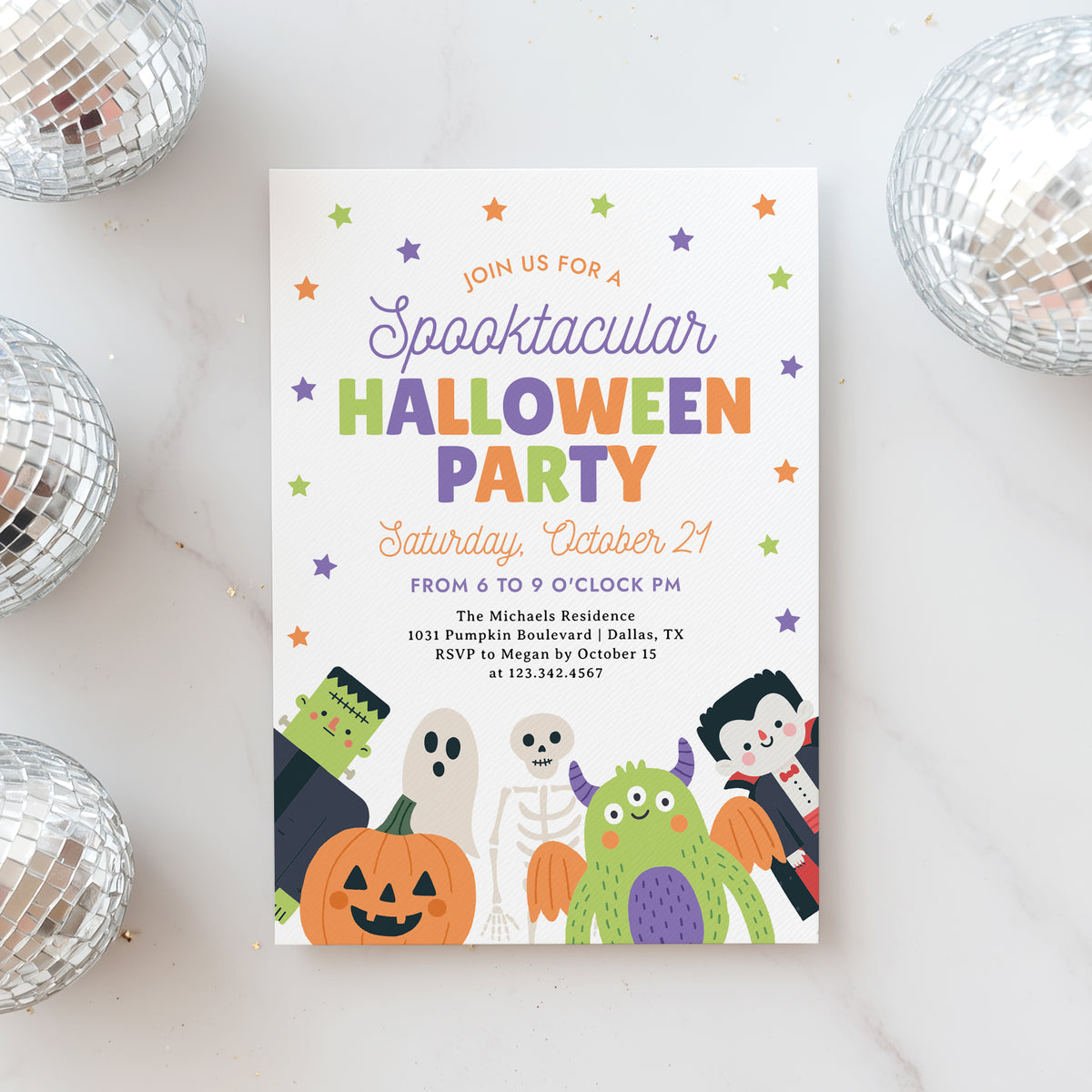 Monster Halloween Party Invitation