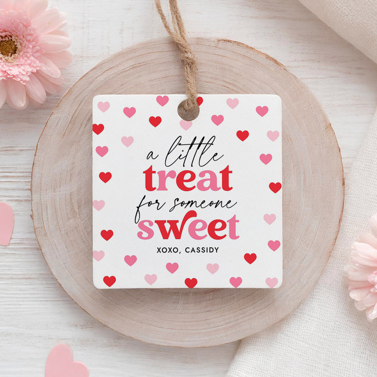 A Little Treat Valentine's Tag Template