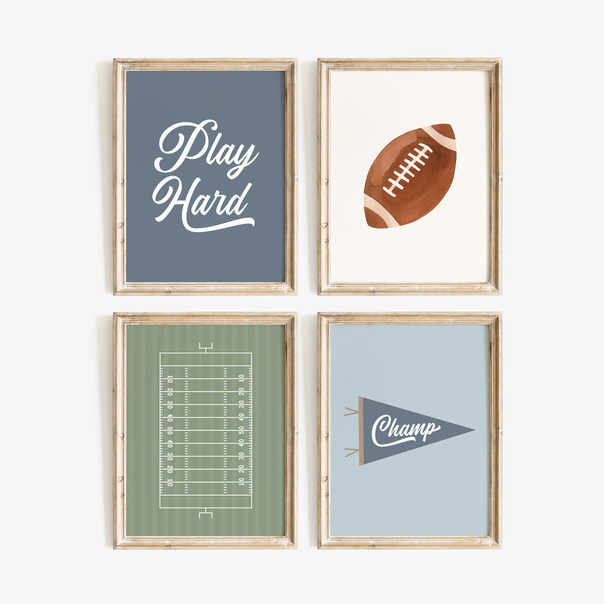 Football Sports Prints - Set of 4