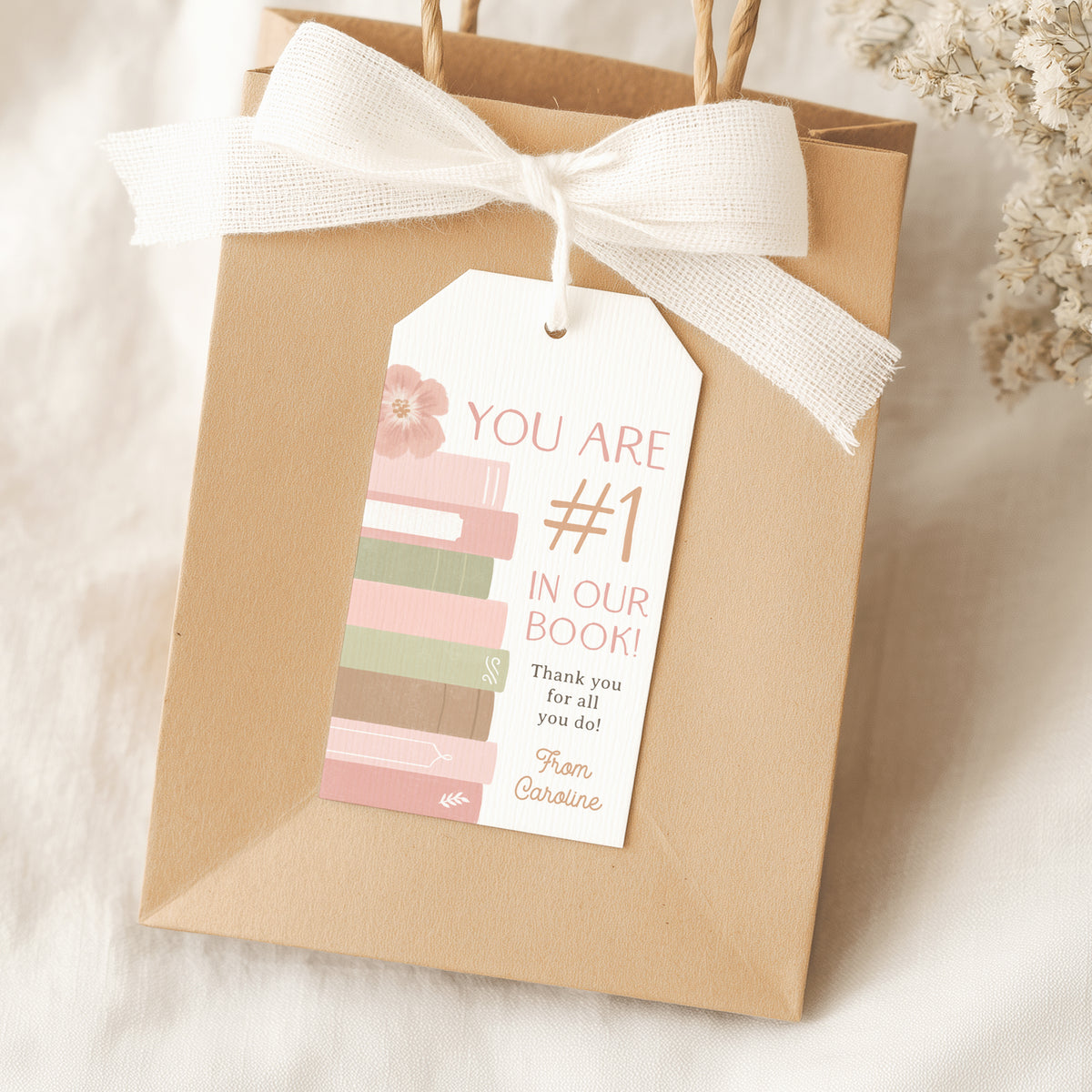 #1 in Our Book Teacher Appreciation Tag Template