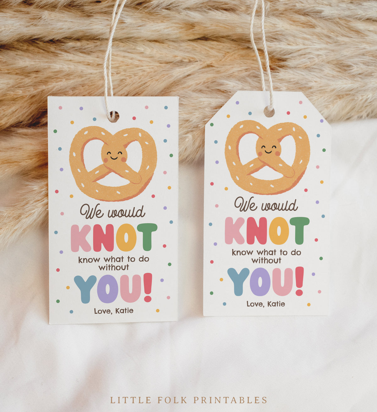 Pretzel Teacher Appreciation Tag Template