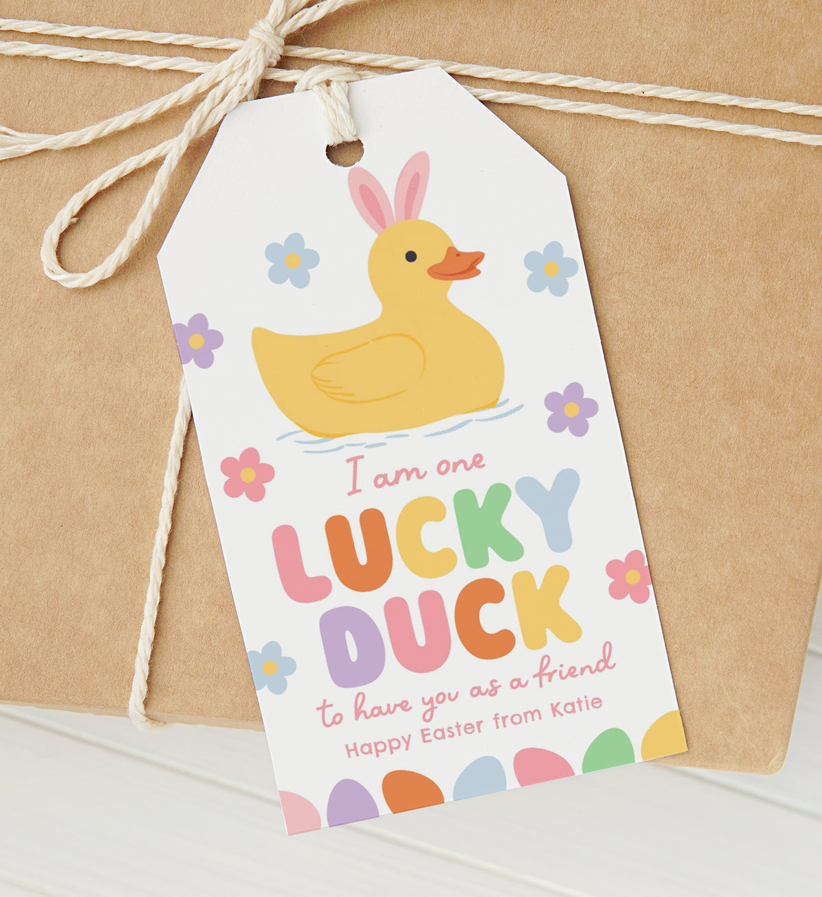 Lucky Duck Easter Tag