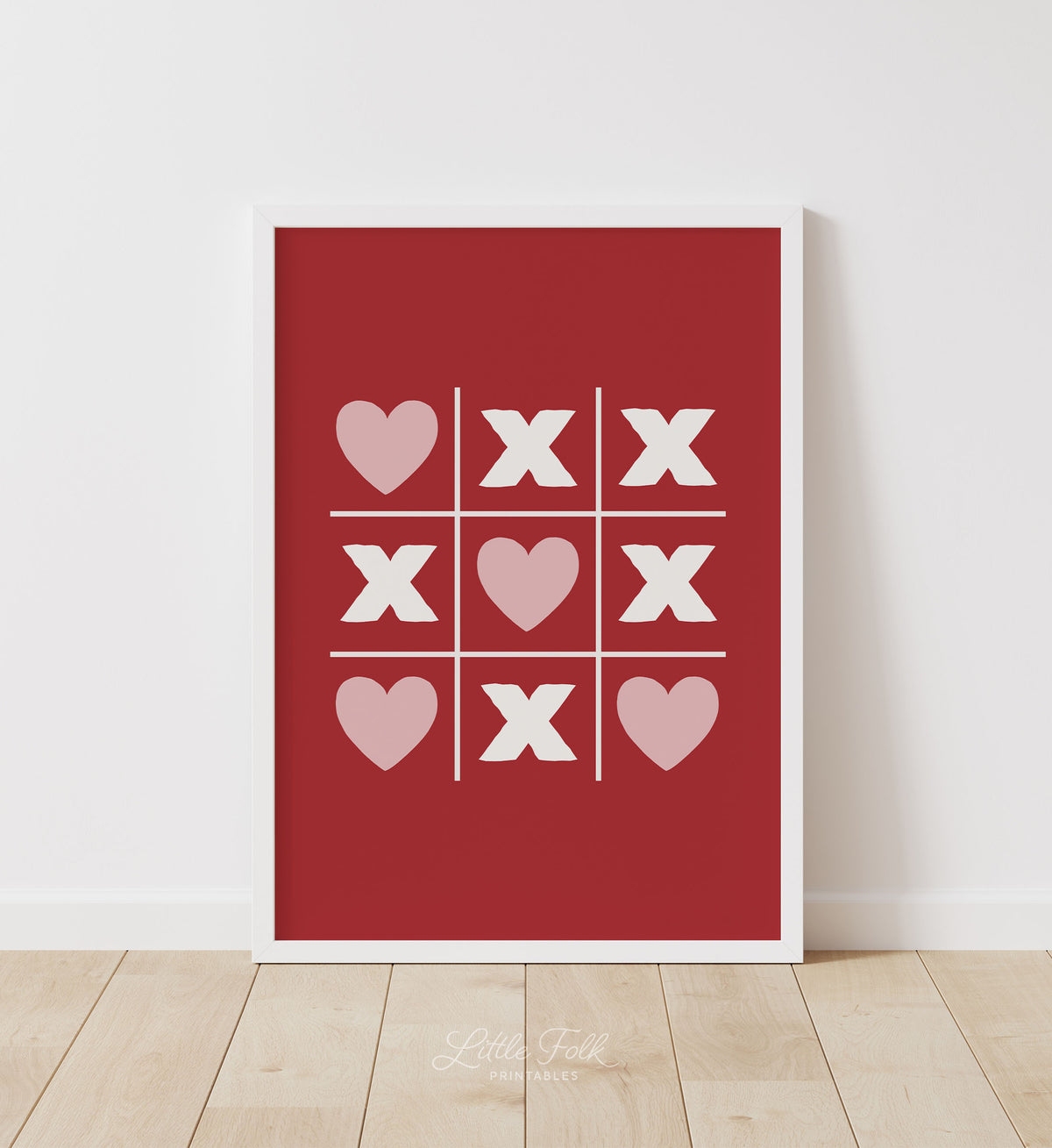 Tic Tac Toe Hearts Print