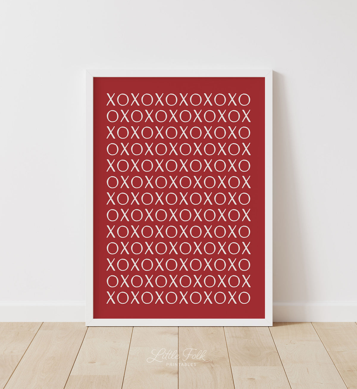 Red XOXO Print