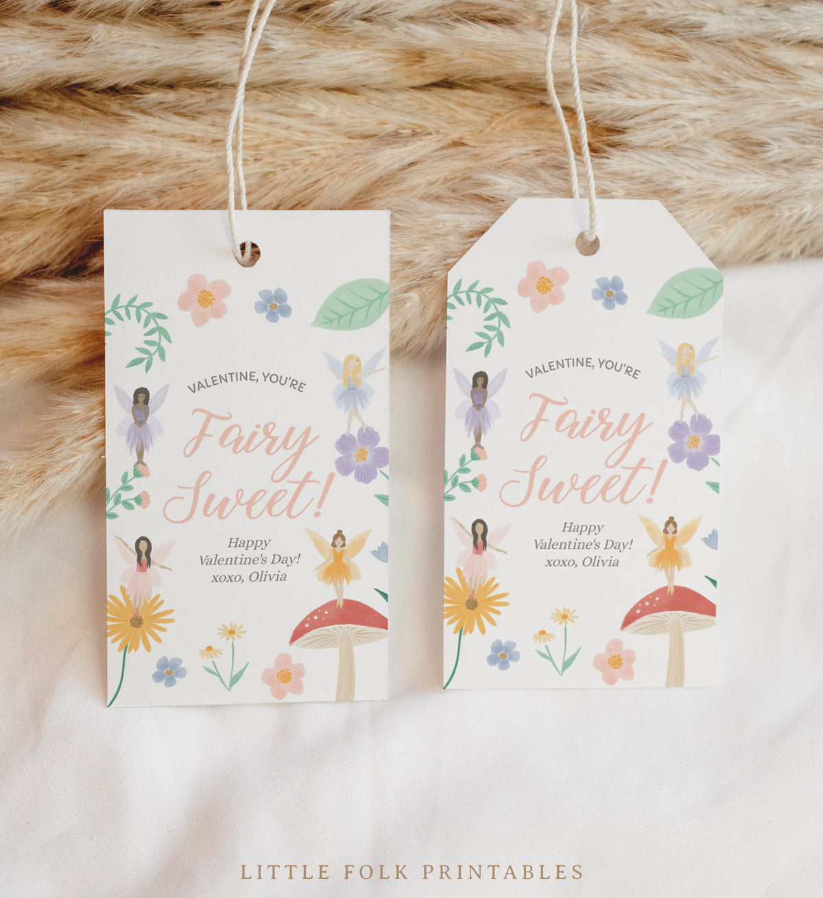 Fairy Valentine&#39;s Tag Template