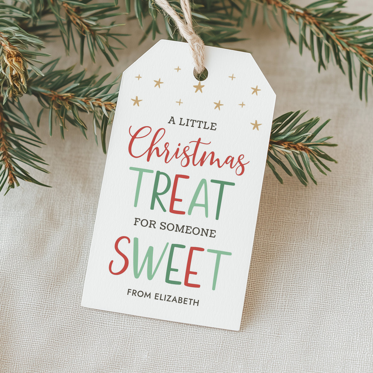 Little Christmas Treat Holiday Tag Template