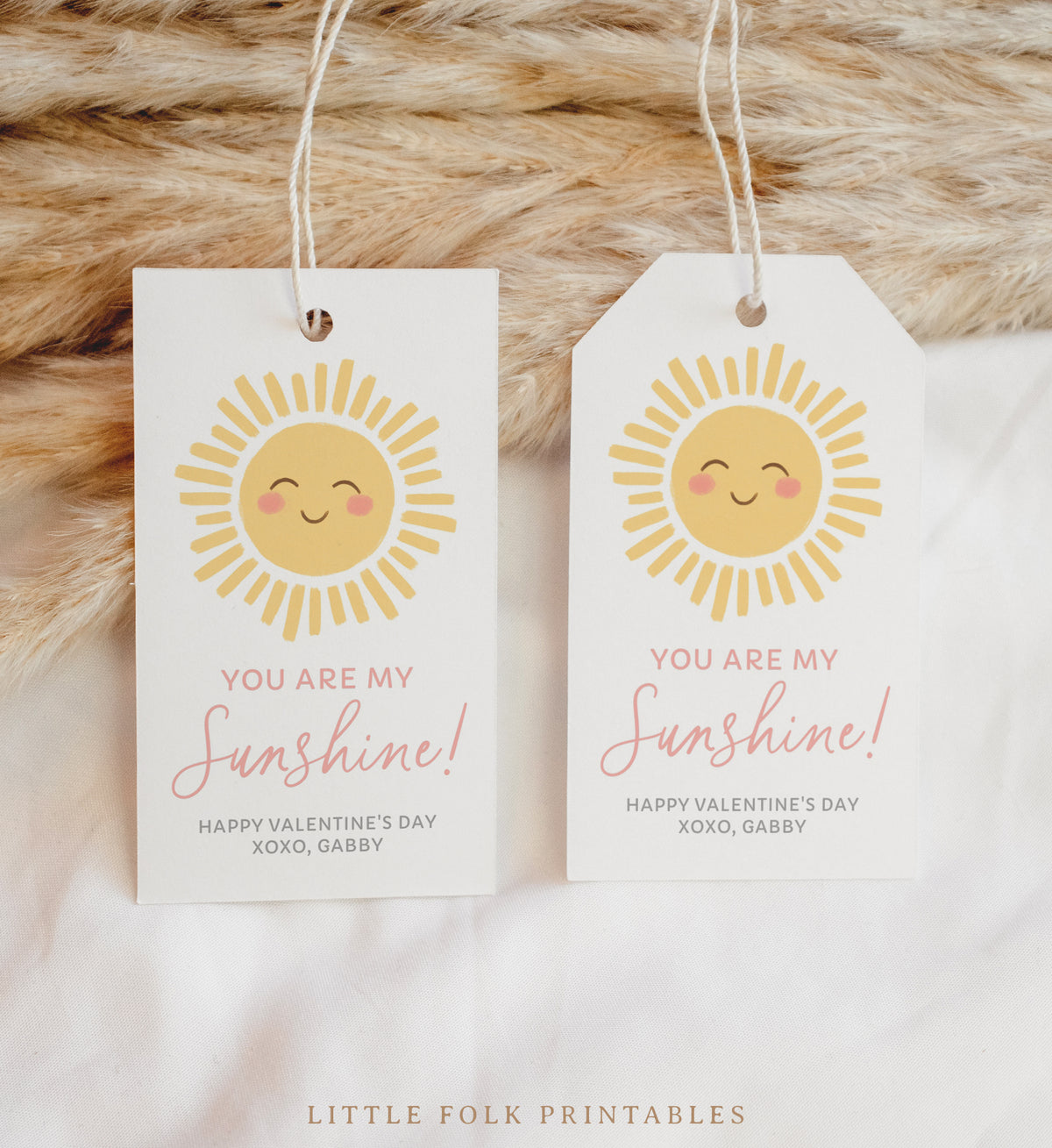 Sunshine Valentine&#39;s Tag Template