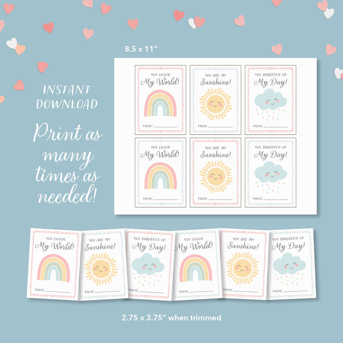 Sunshine Valentine&#39;s Cards