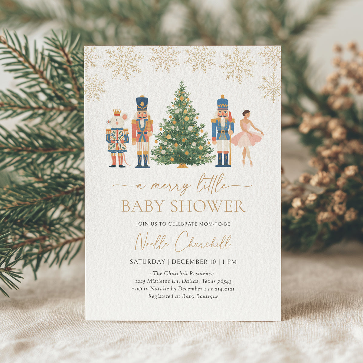 Nutcracker Baby Shower Invitation