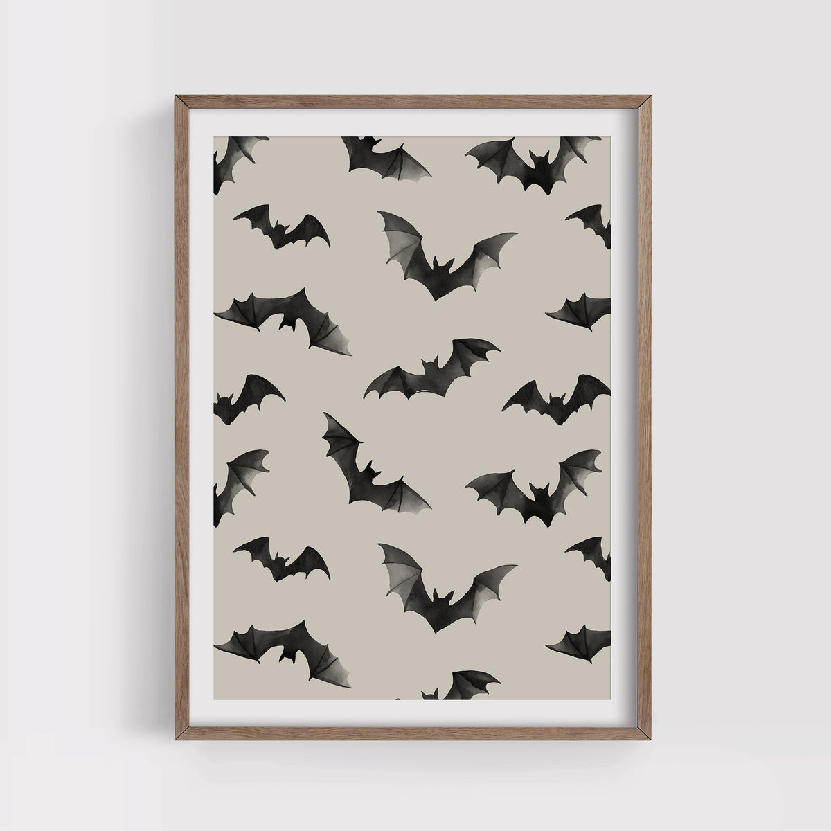 Watercolor Bats Print