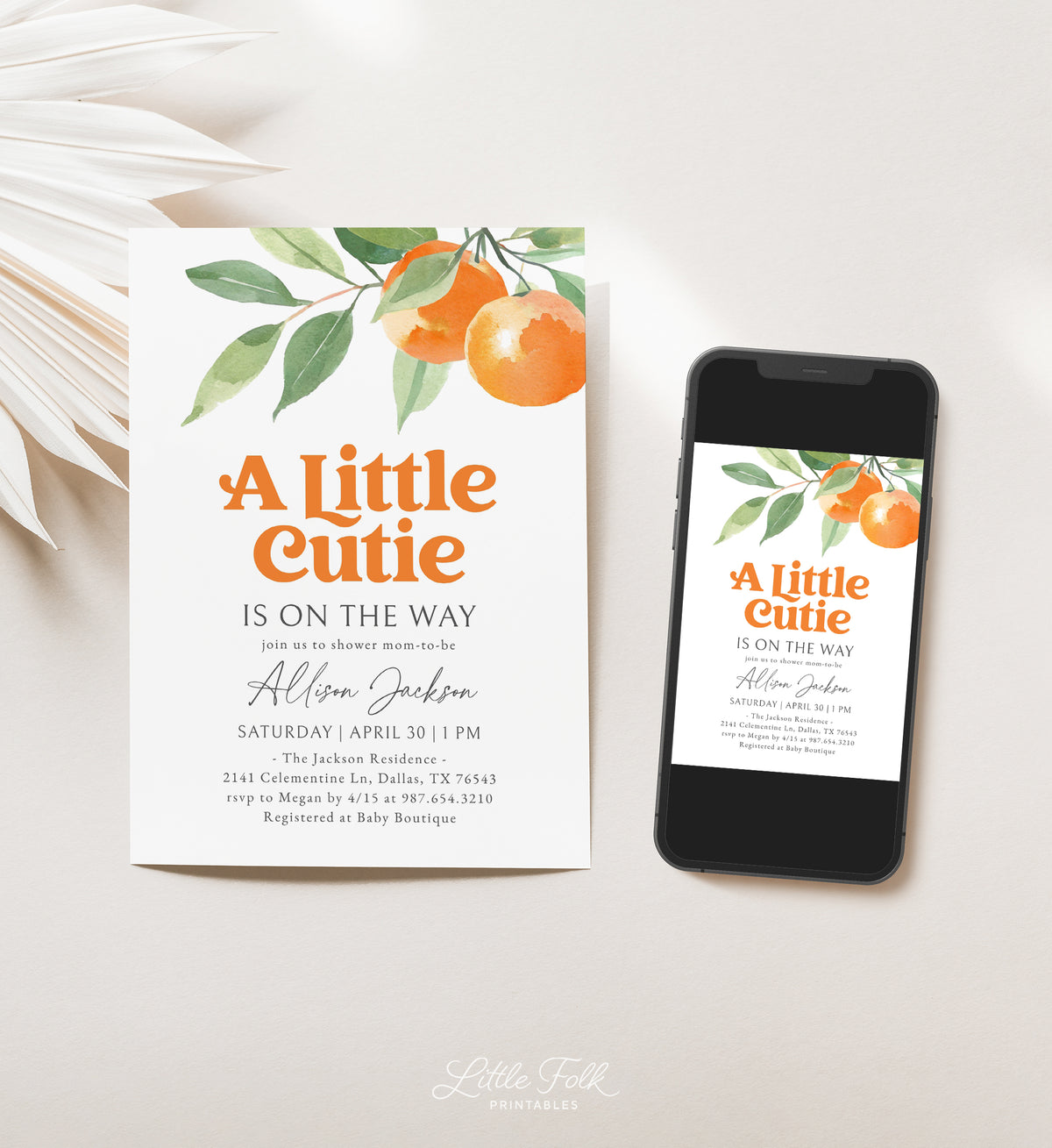 Little Cutie Baby Shower Invitation