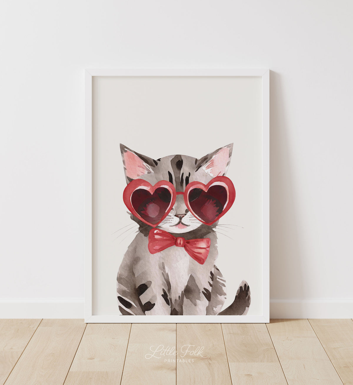 Valentine&#39;s Kitten Print