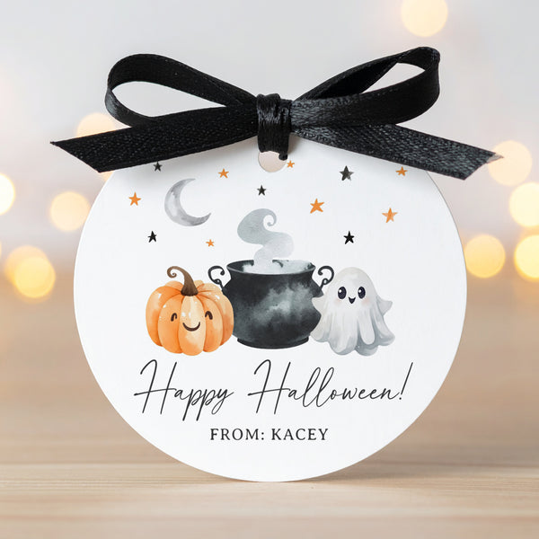 Halloween Tag Template (Cauldron) - Little Folk Printables