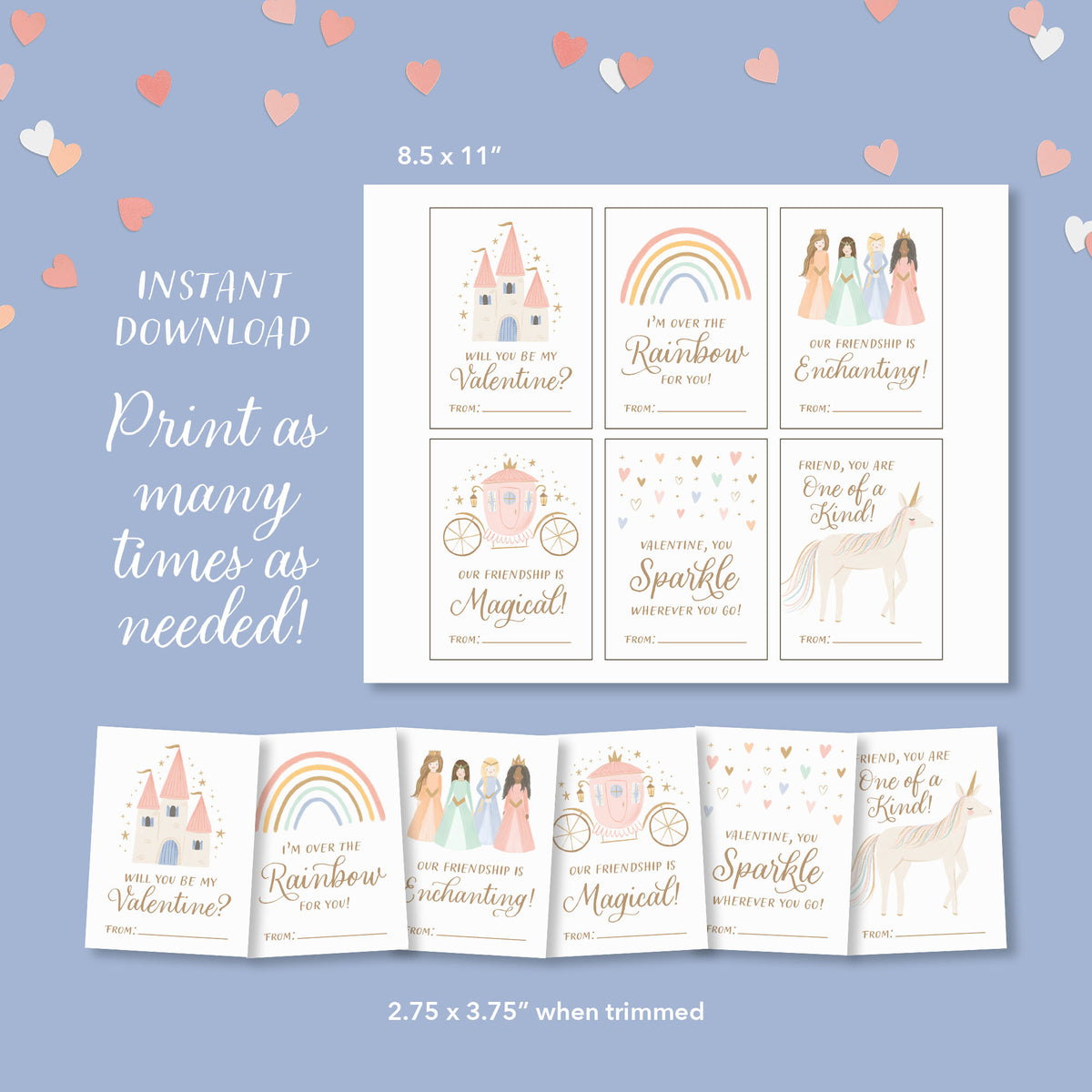 Princess Valentine&#39;s Cards