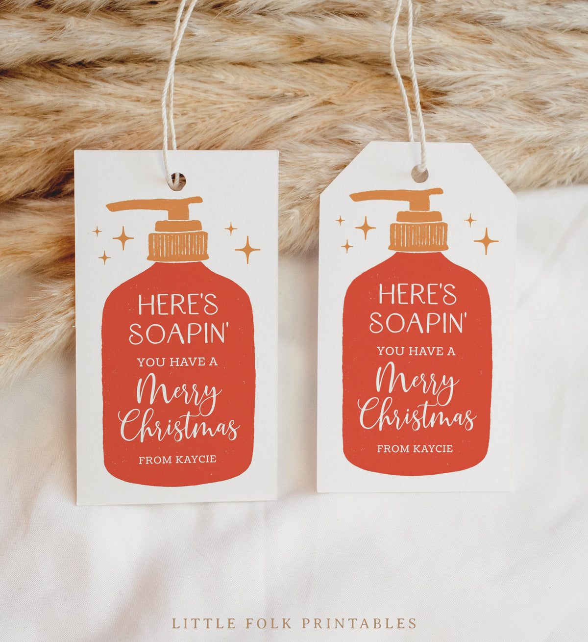 Here&#39;s Soapin Holiday Tag Template