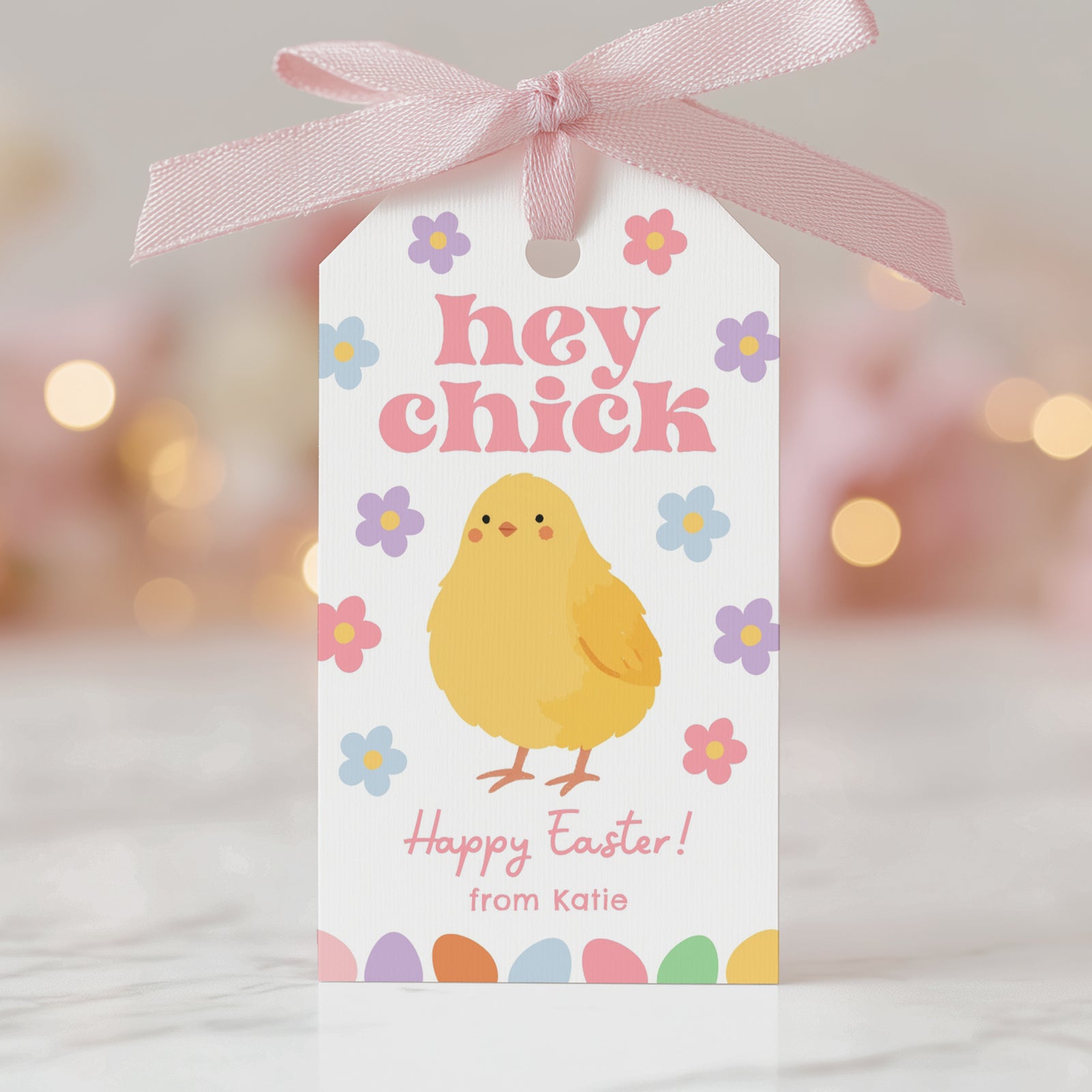 Hey Chick Easter Tag