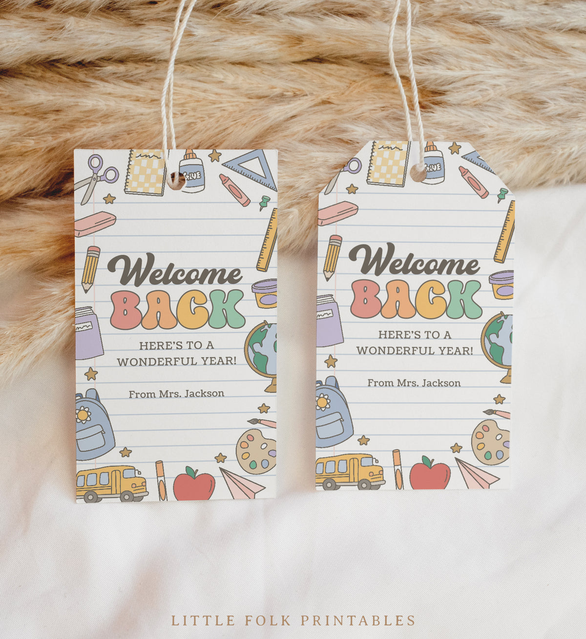 Back to School Tag Template (Welcome Back)