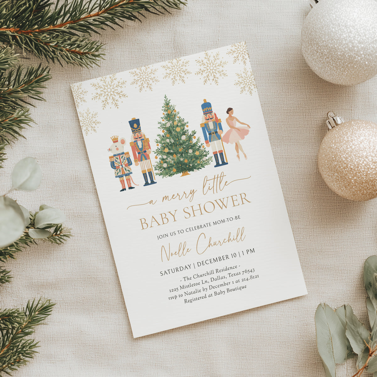 Nutcracker Baby Shower Invitation