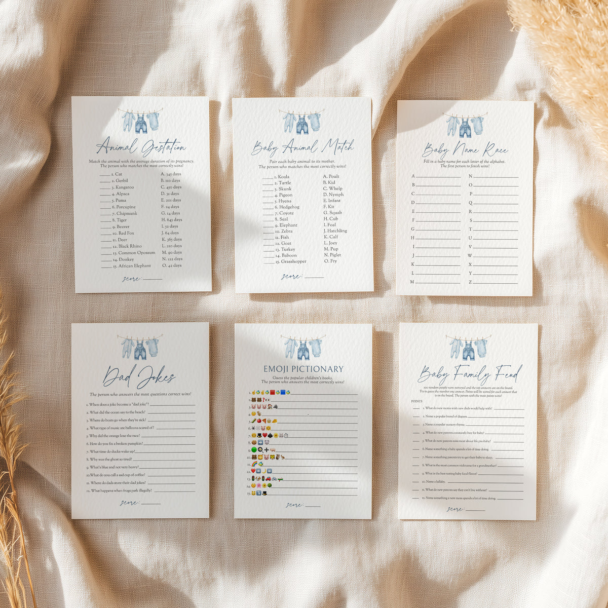 Blue Jean Baby Shower Games