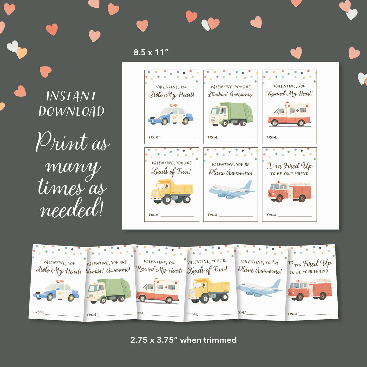 Vehicle Valentine's Cards