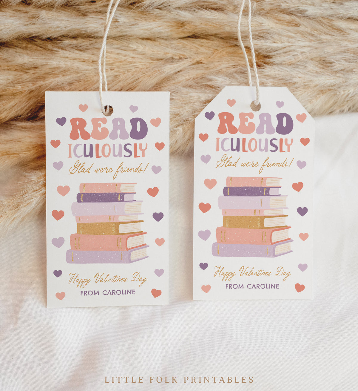Book Valentine's Tag Template