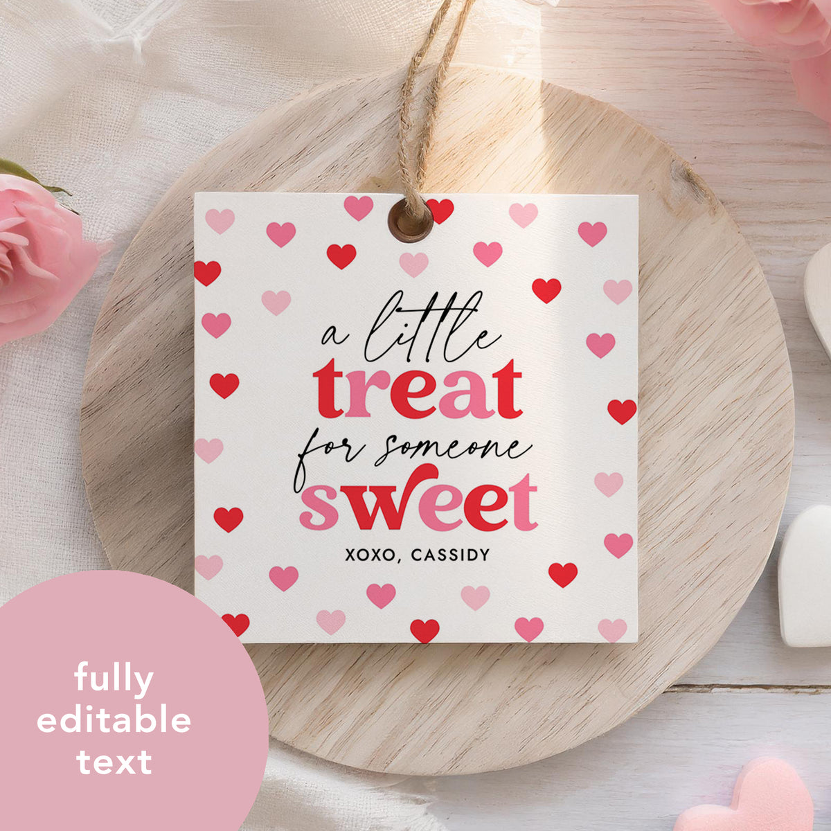 A Little Treat Valentine's Tag Template