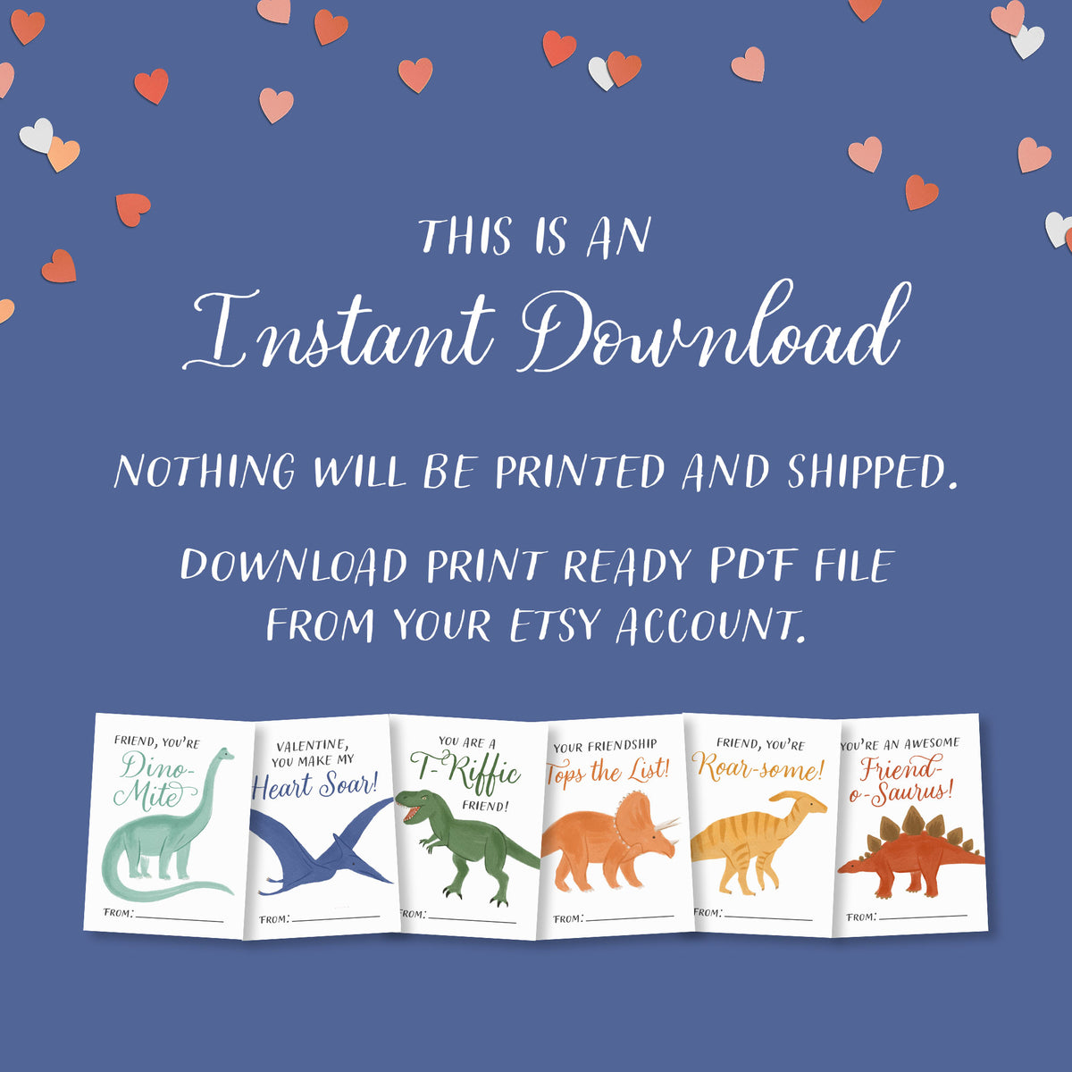 Dinosaur Valentine&#39;s Cards