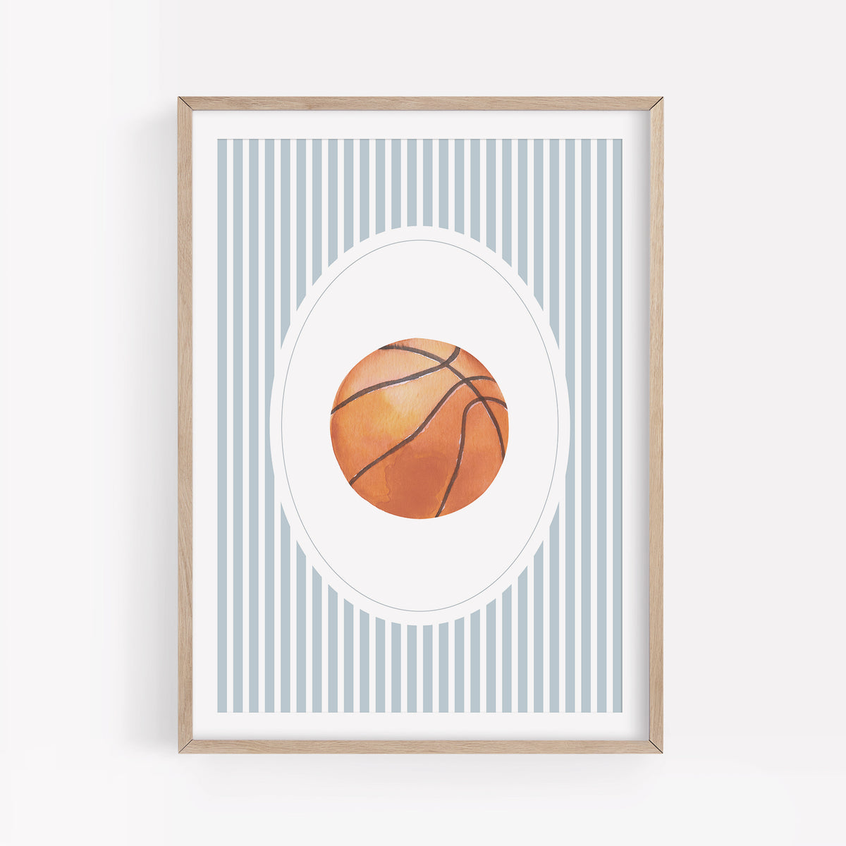 Blue Vintage Basketball Print