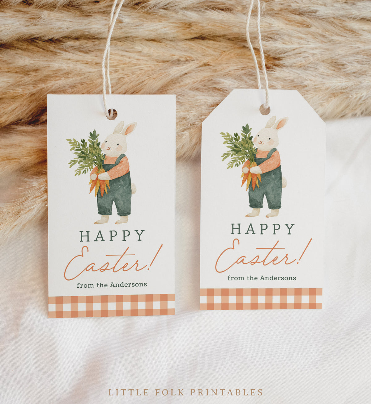 Vintage Bunny Easter Tag