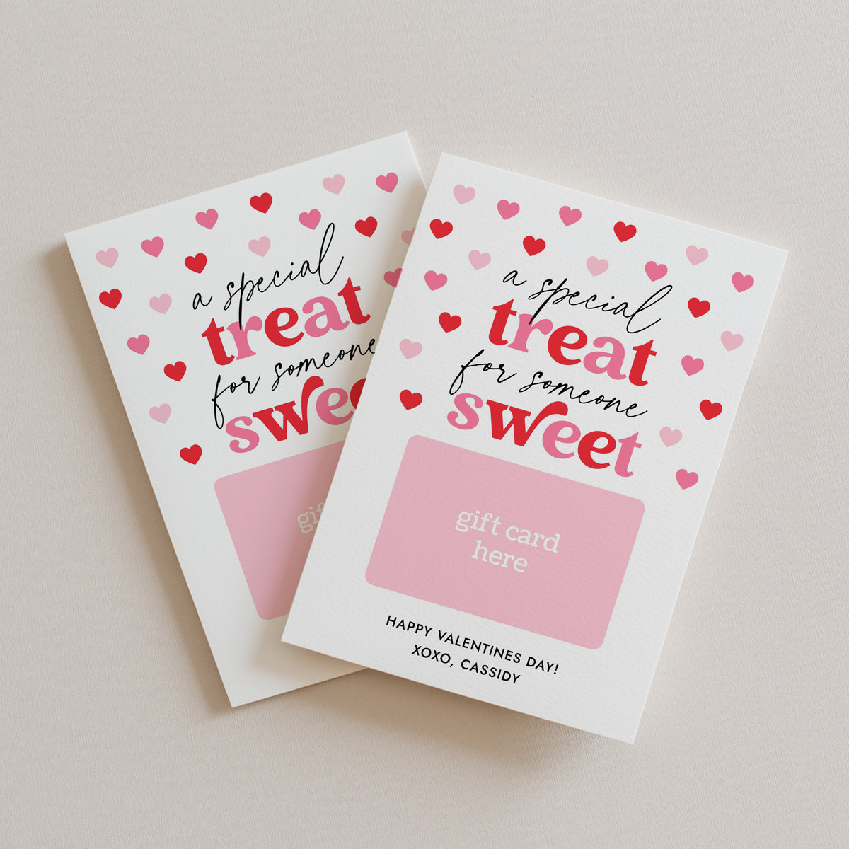 A Little Treat Valentine's Gift Card Holder Template