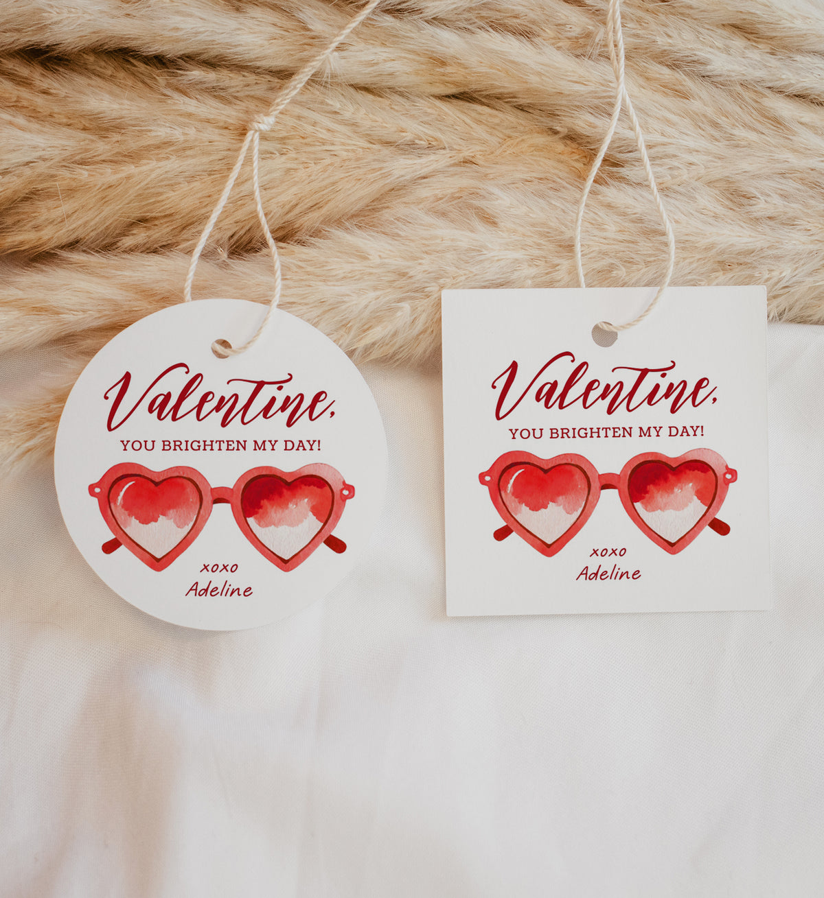 Sunglasses Valentine&#39;s Tag Template