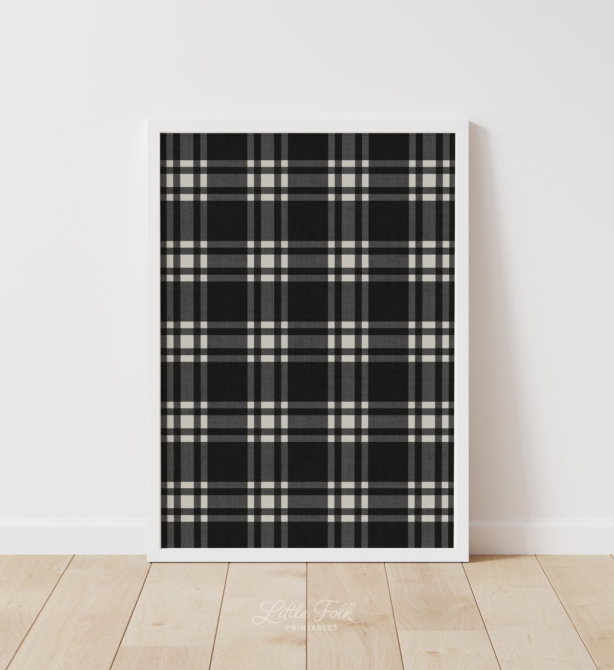 Black Plaid Print