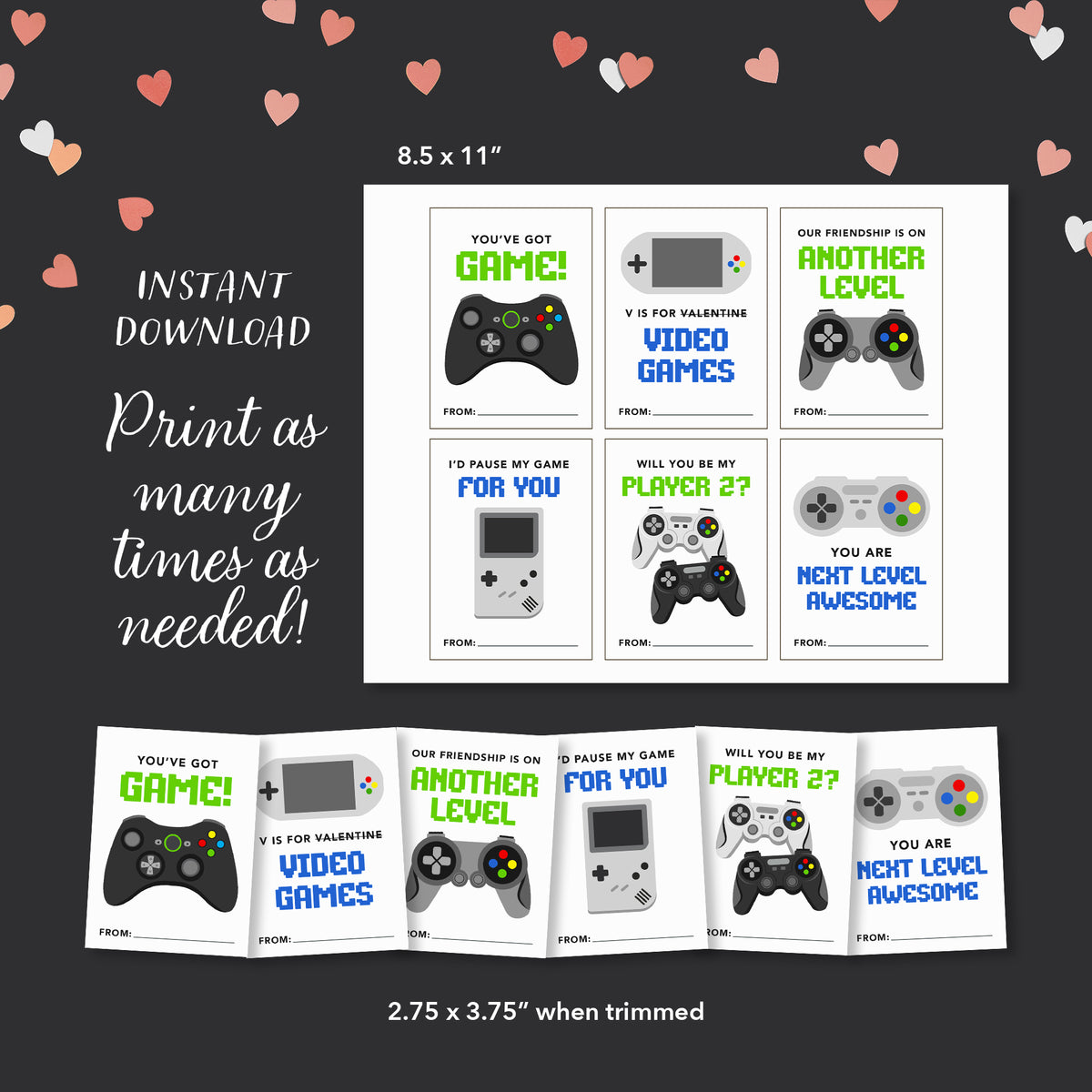 Video Game Valentine's Cards