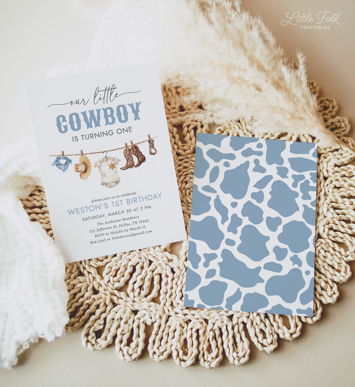 Editable Cowboy Birthday Invitation Template