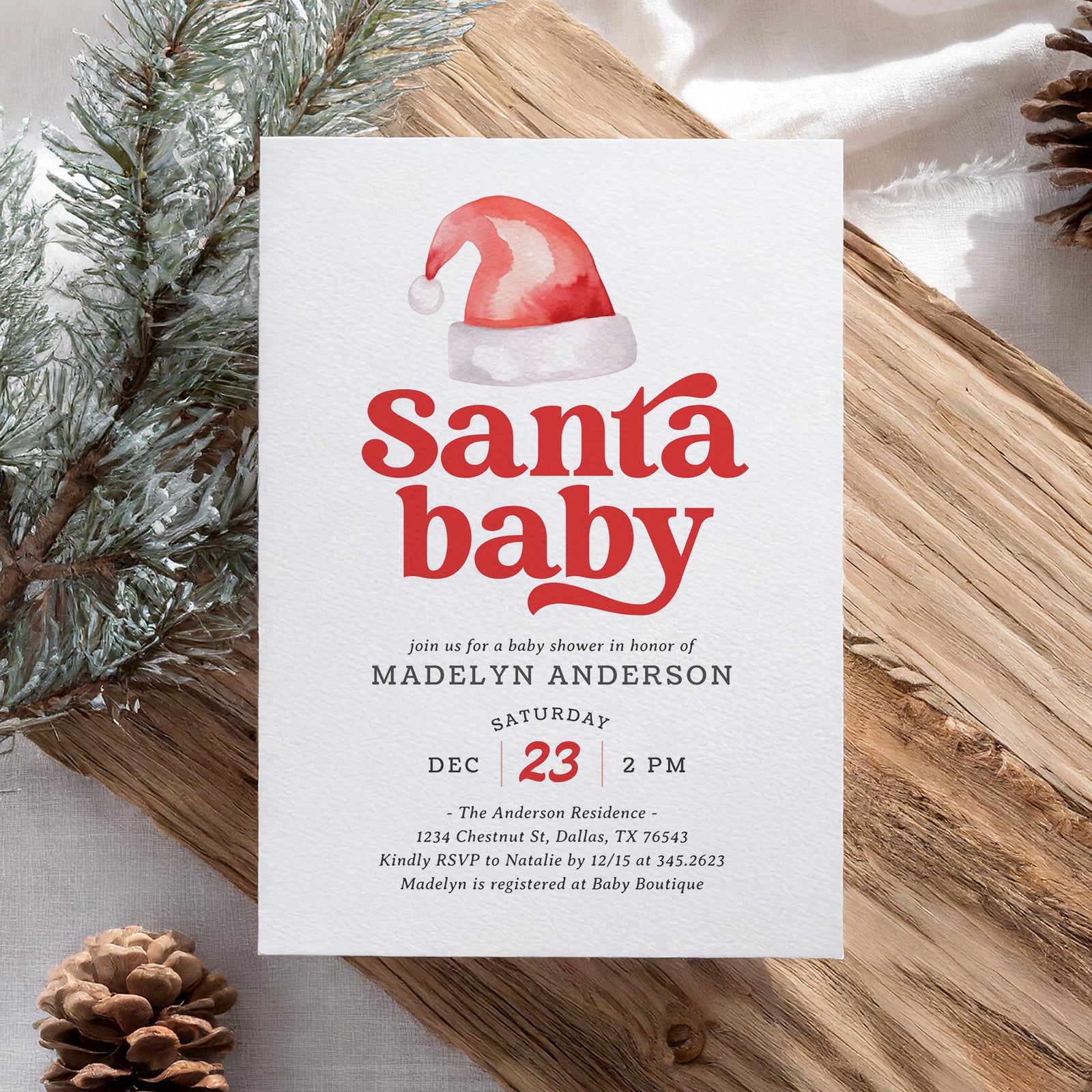 Santa Baby Shower Invitation