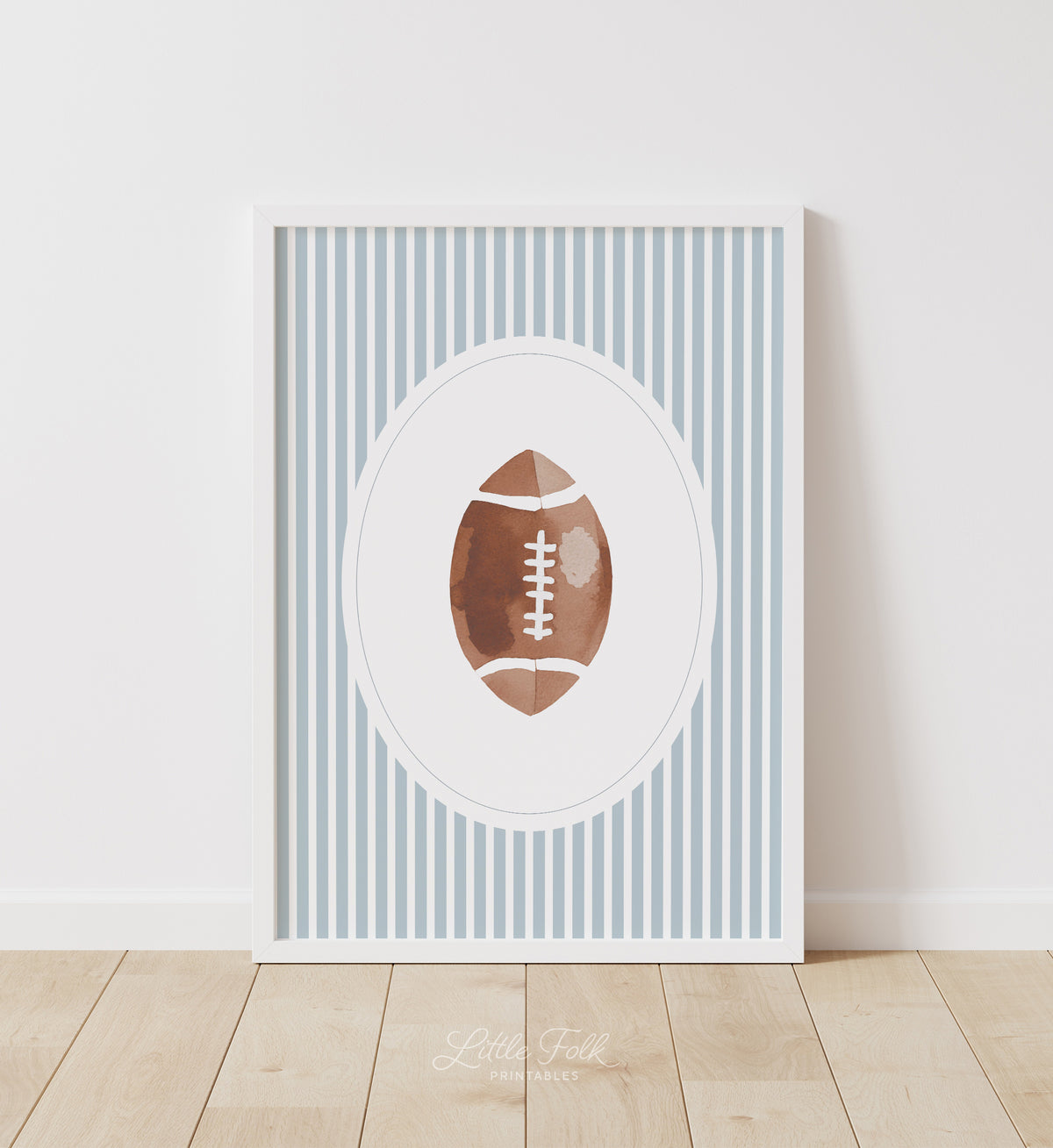 Blue Vintage Football Print