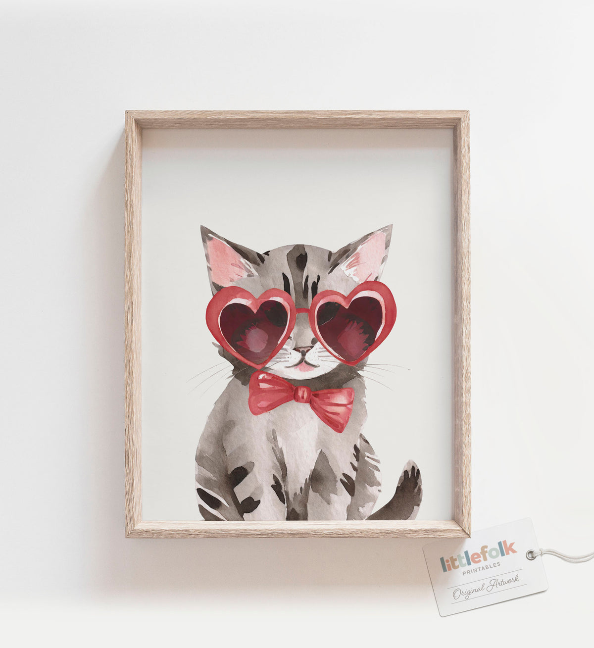 Valentine&#39;s Kitten Print