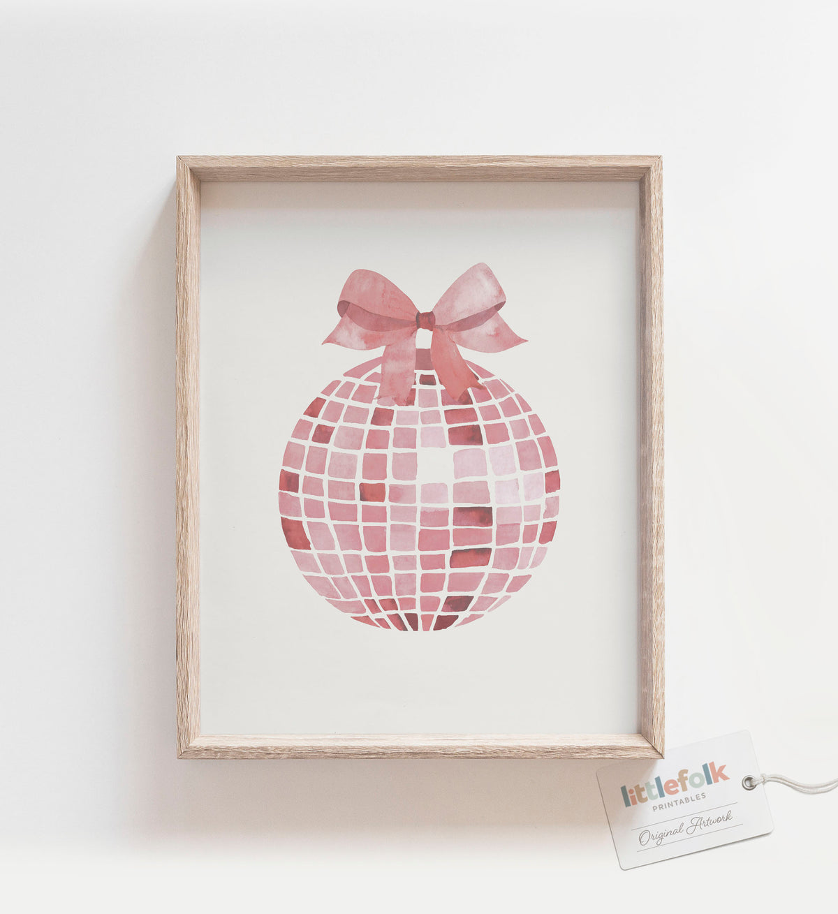 Watercolor Disco Ball Print