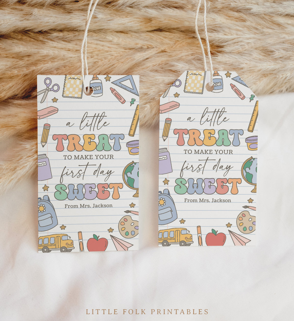 Back to School Tag Template (Little Treat)