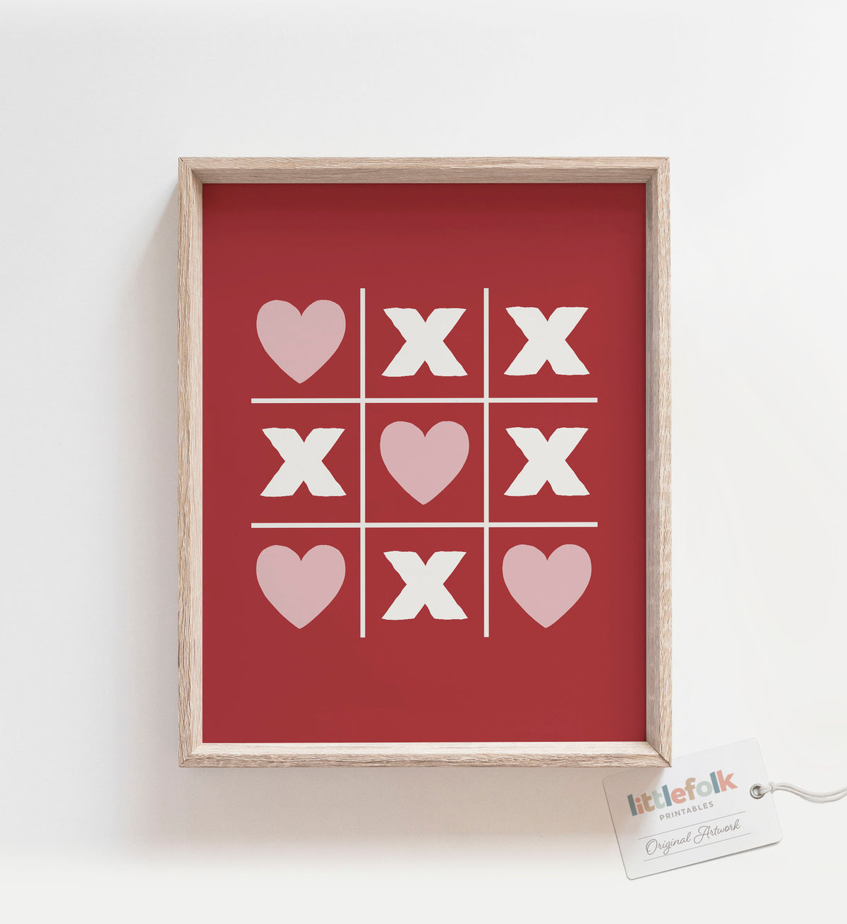 Tic Tac Toe Hearts Print