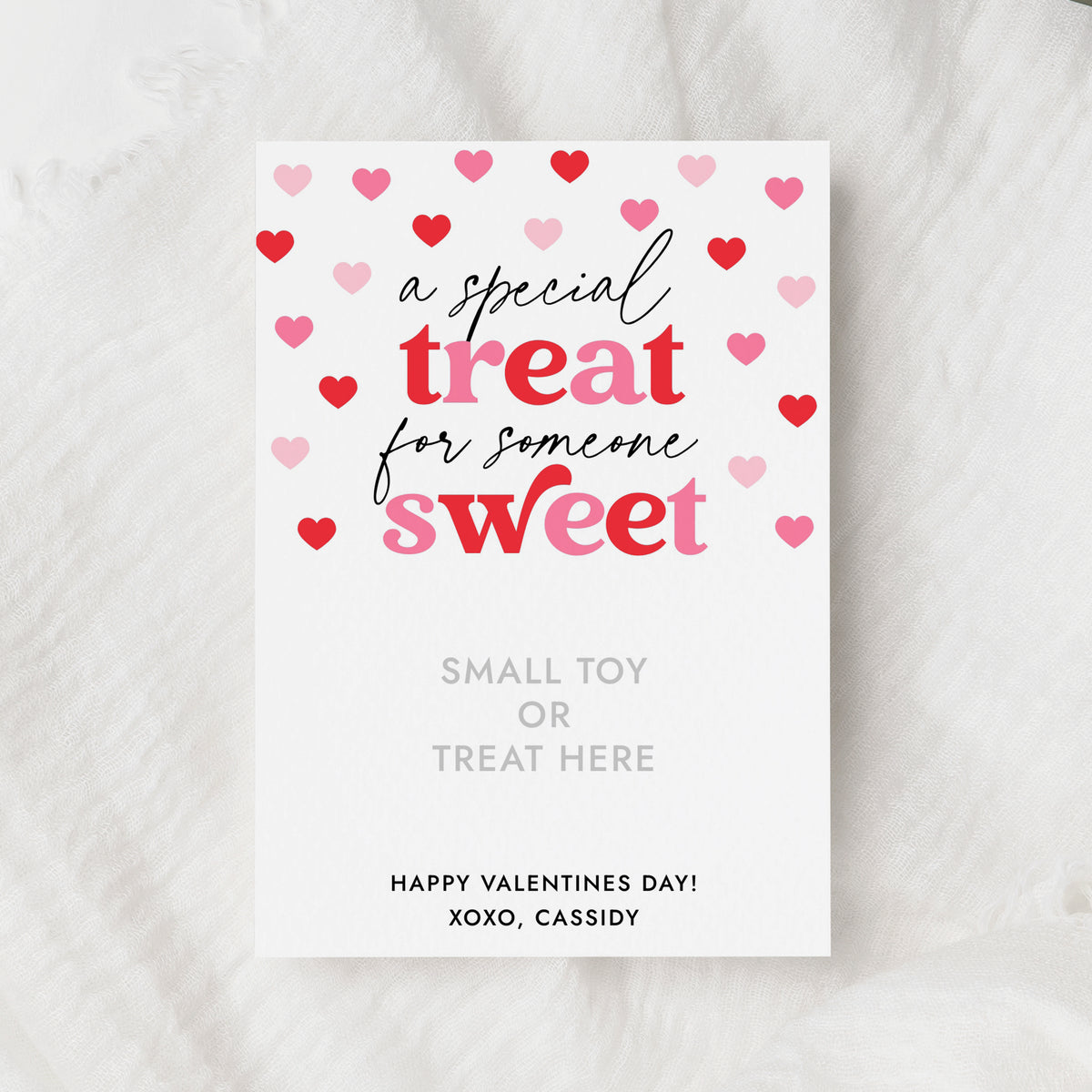 A Little Treat Valentine's Card Template (3.5x5")