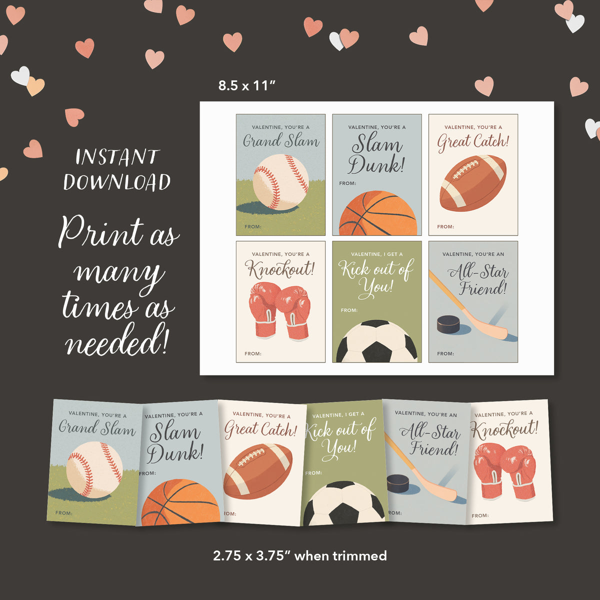 Sports Valentine's Cards