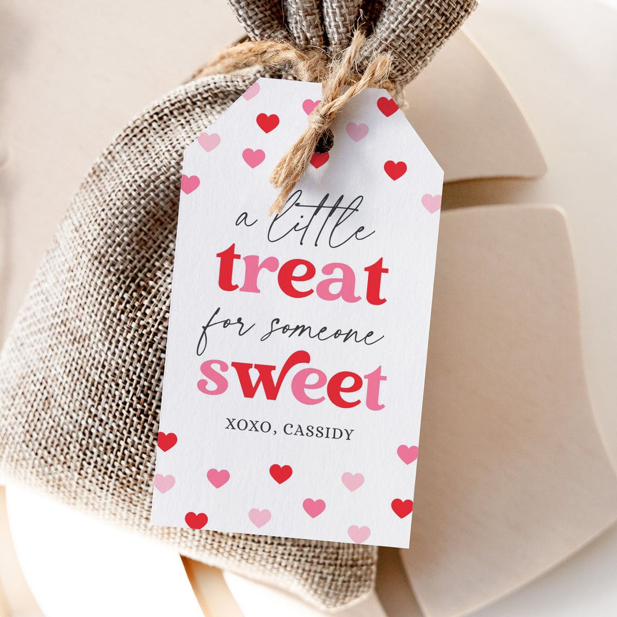 Little Treat Valentine&#39;s Tag Template