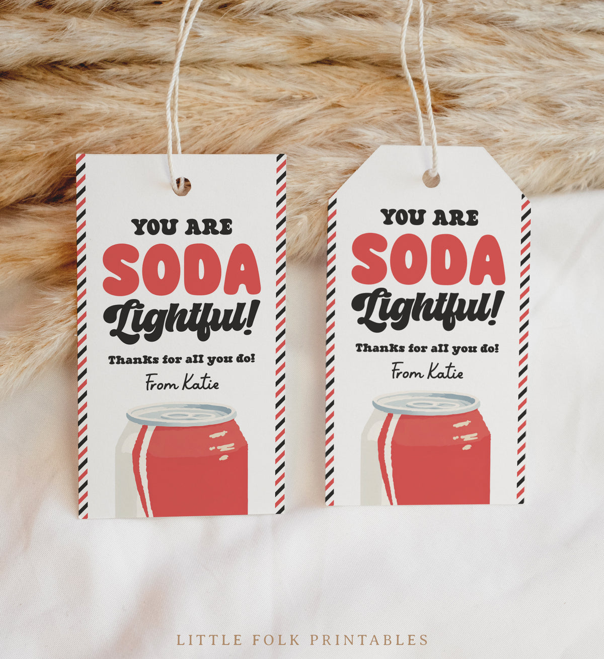 Soda Teacher Appreciation Tag Template